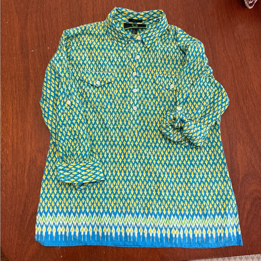 C. Wonder Green and Yellow Blouse